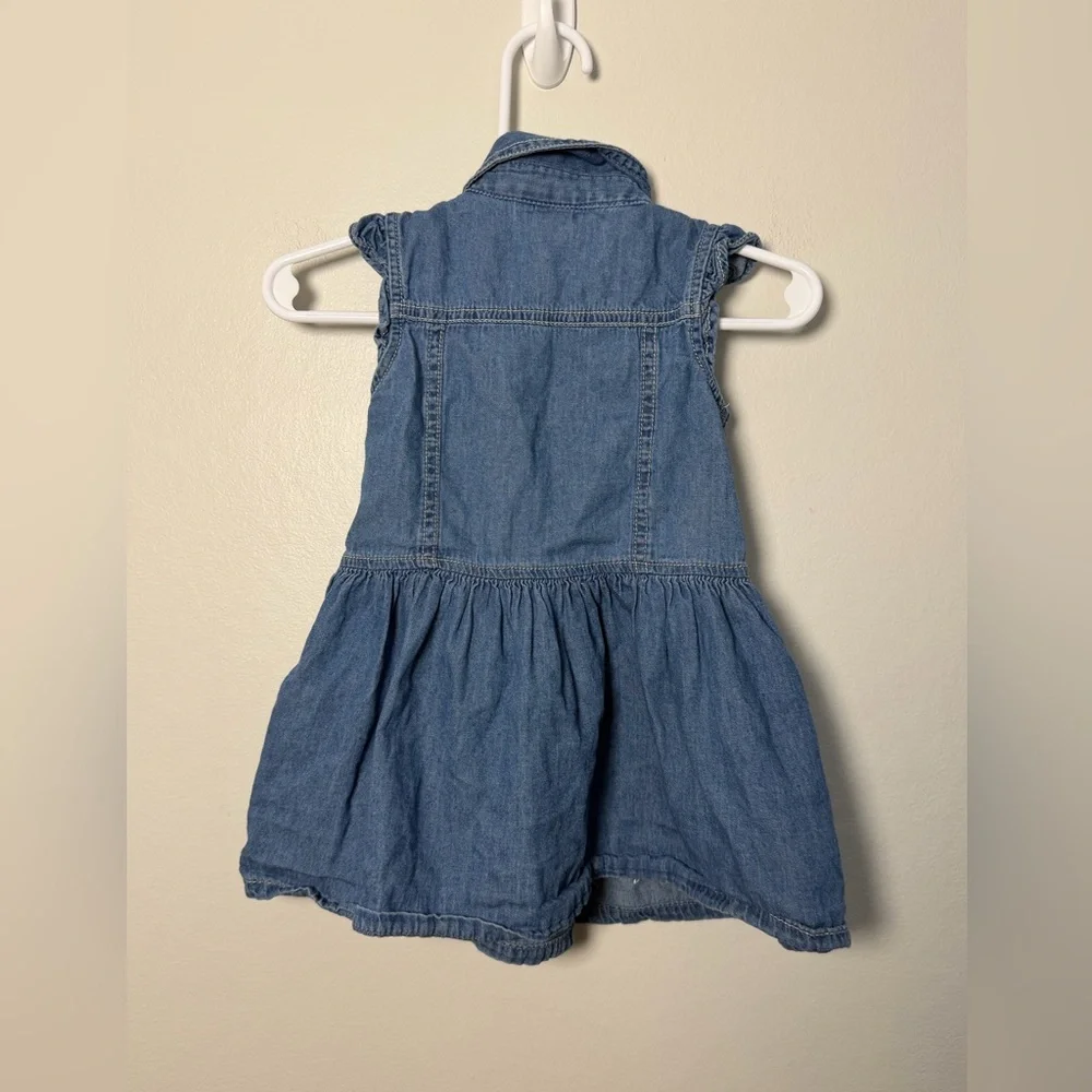 Tommy Hilfiger Baby Girls Denim Snap Dress - Size 18 months